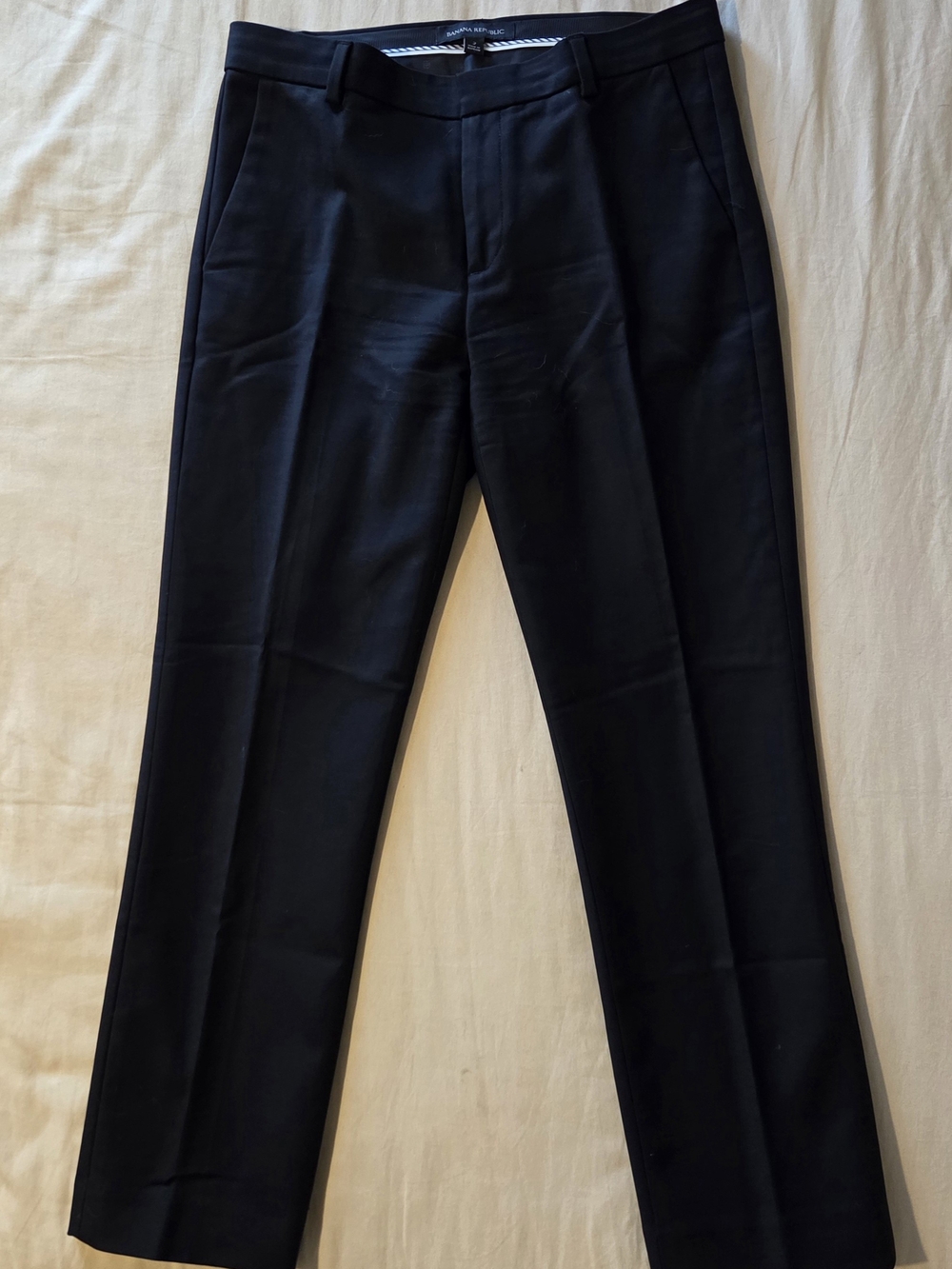 Women's Banana Republic Black Tailored Slim Straight Dress Pants Size 2